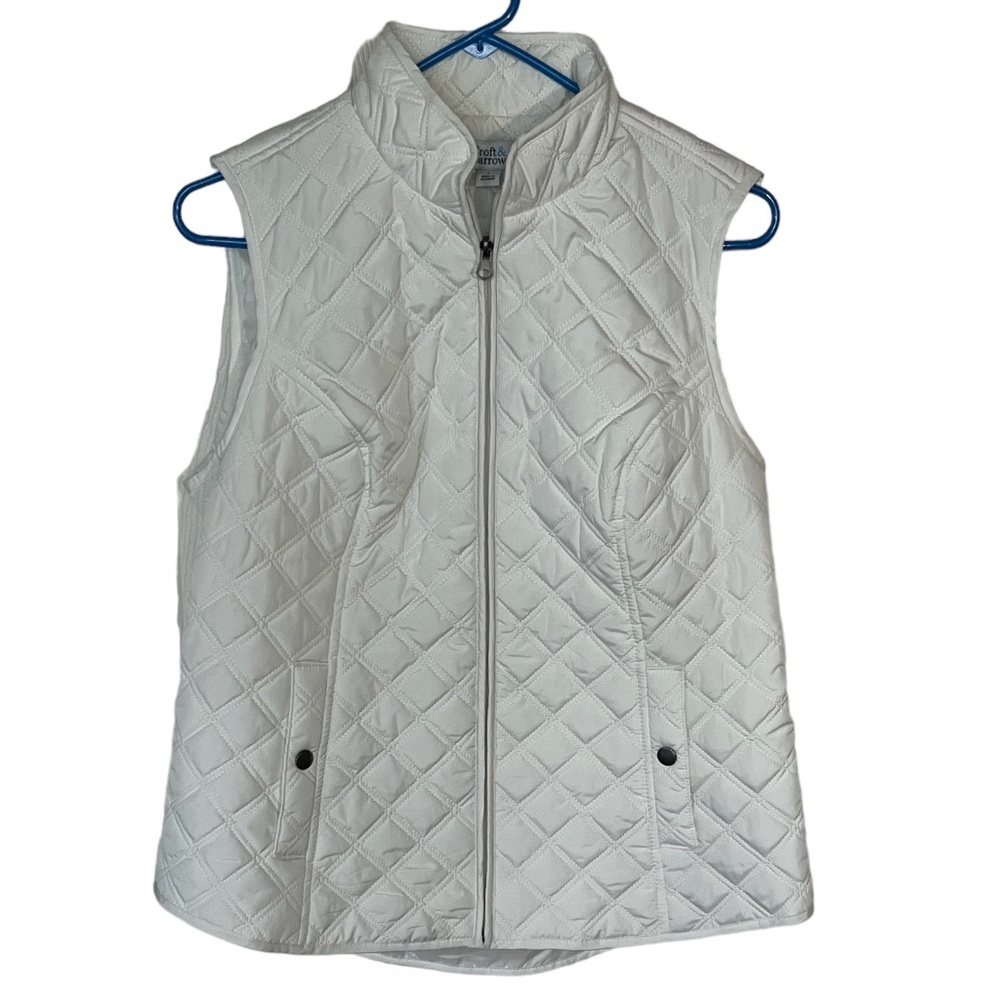 3 for $12, Croft & Barrow Women's Small Quilted Vest, NWT, white